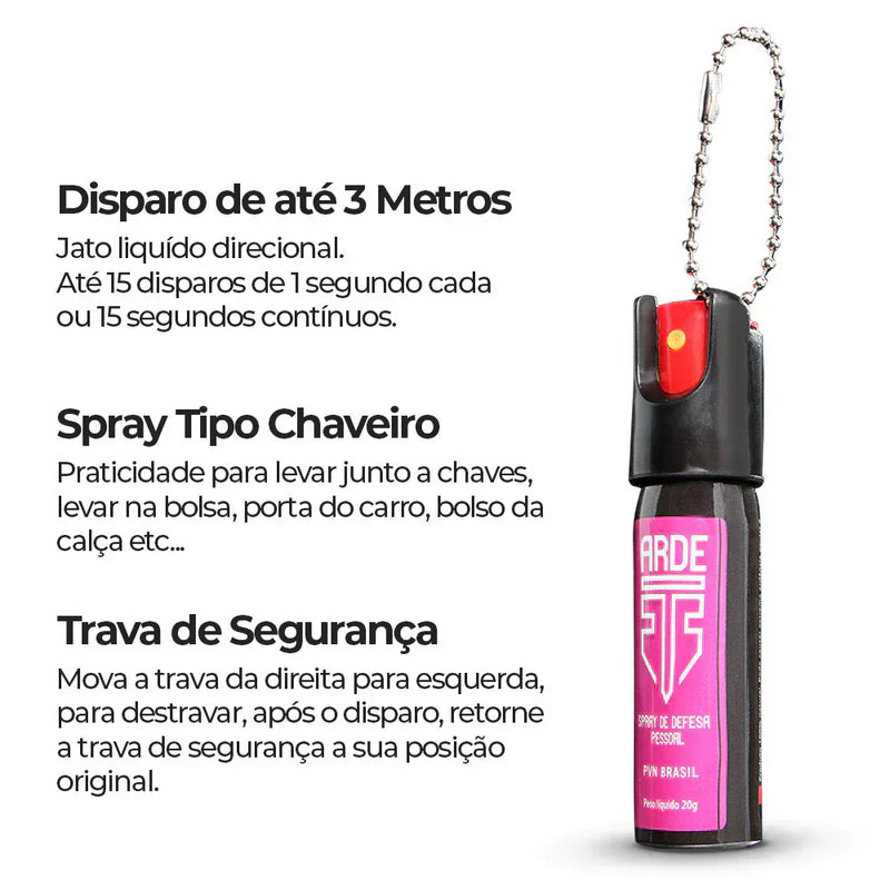 SPRAY DE DEFESA PESSOAL ARDE KIT/3