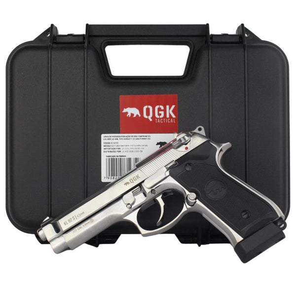 PISTOLA CO2 BERETTA M92 FULL METAL BLOW BACK CROMADA 4.5MM