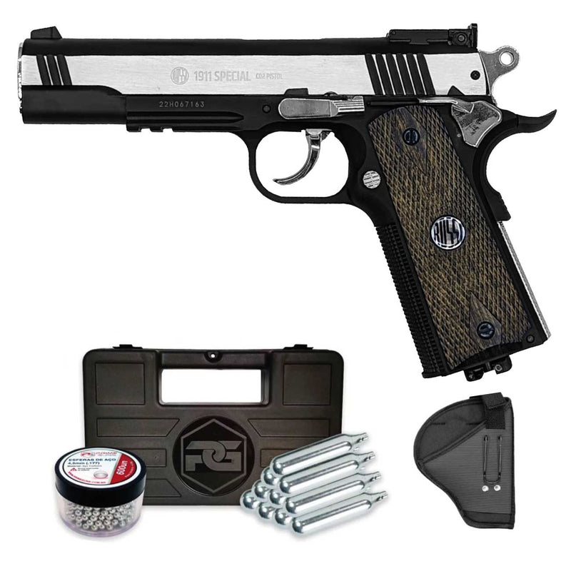 Pistola Airgun 1911 Special Combat 4,5mm Metal Slide + Coldre