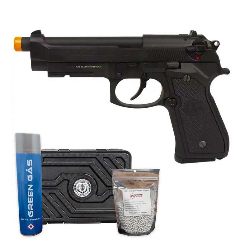 Pistola Airsoft G&G GPM92 Beretta GBB Blowback Full Metal Kit