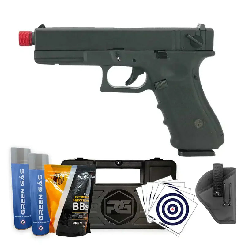 Pistola Airsoft Glock 18 Rossi R18 Metal Full Auto Blowback Super Kit