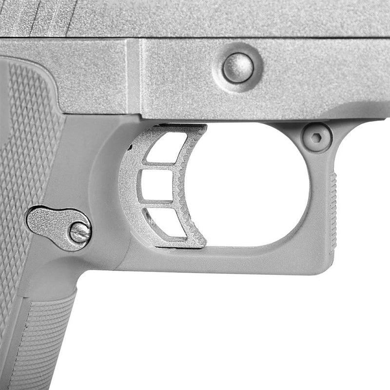 Pistola Airsoft M1911 TI Silver Full Metal GBB QGK 6mm Super Kit