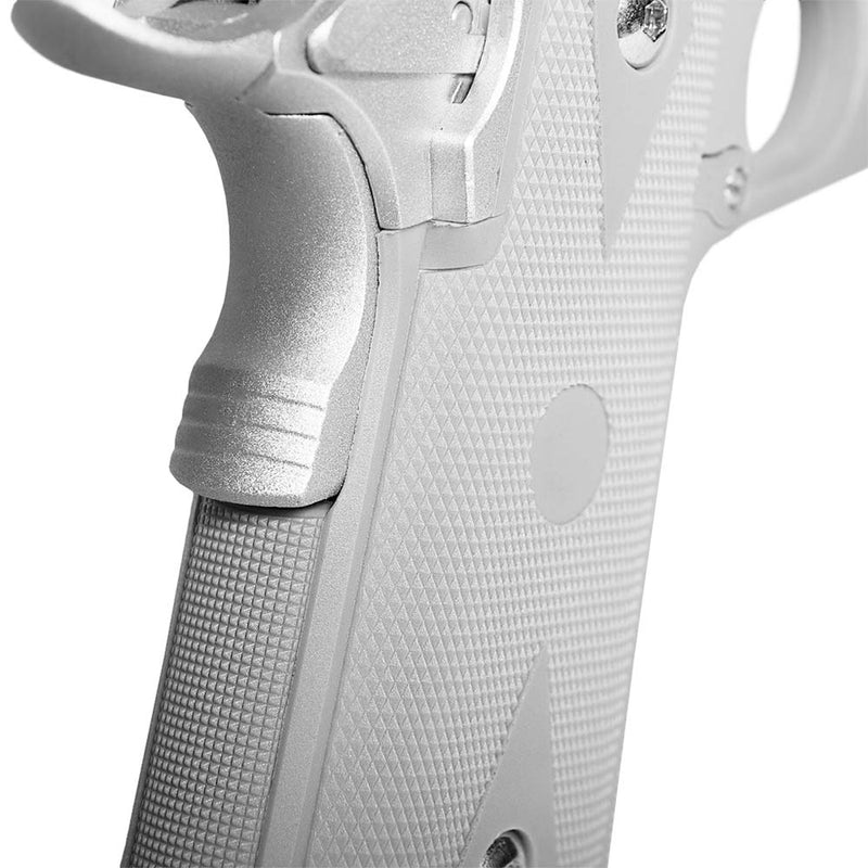 Pistola Airsoft M1911 TI Silver Full Metal GBB QGK 6mm Super Kit