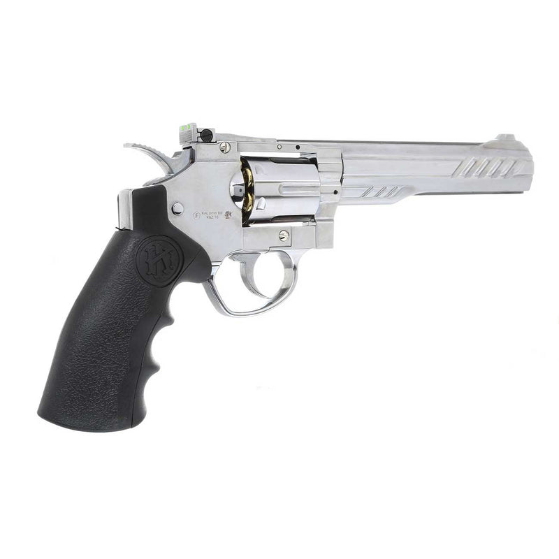 Revólver de Co2 KLI Titan S 6″ Cromado QGK Full Metal 6mm Super Kit